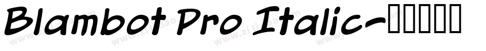 Blambot Pro Italic字体转换